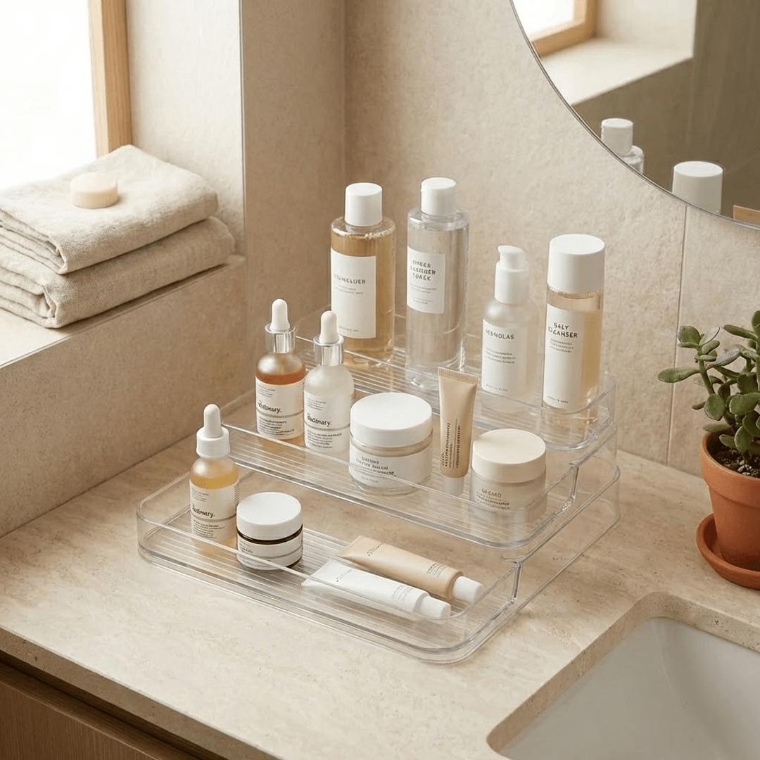 How to Organize a Small Bathroom Counter Without Clutter