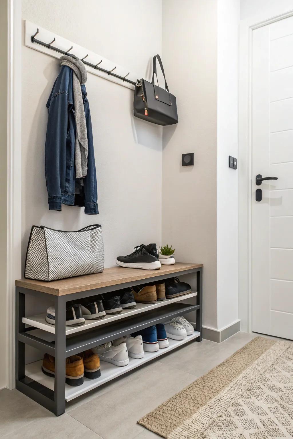 How to Organize a Small Entryway With Too Many Shoes