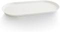 Small Silicone Tray 8.7" White Oval Catch All Decorative Tray for Vanity Bathroom Desk by Unknown