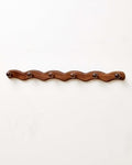 Wood Coat Rack Wall Mount - Walnut Coats Hook Hanger Wall-Mounted, Wave-Shaped Entryway Hanging Racks with 6 Hooks for Jacket Keys Hats Robes Towels Bags, Living Room Mudroom Bathroom Bedroom Hallway by Vinoil