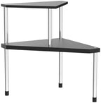 Weenson Bathroom Counter Organizer Over Sink for Toiletries, Makeup, Kitchen Countertop Organizer Spice Rack for Salt, 2-Tier Corner Counter Shelf for Coffee Area Storage Dresser Table(Black) - Image 5