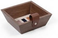 Decorative Storage Tray Organizer Display Tray Catchall Holder with Stitched Edge Inset Panel and Stripe Pattern Suitable for entryway Desk Dresser countertop, T15-A Small Storage Tray by %EF%BC%AB%EF%BC%AC%EF%BC%AB%EF%BC%A3%EF%BC%AD%EF%BC%B3