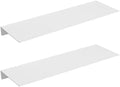 Danpoo 16 inch White Metal Floating Shelves for Wall Organizer & Storage, Display Shelves for Bathroom, Living Room, Kitchen, Bedroom(2-Pack) by Danpoo-ForYourHome