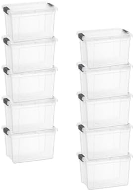 Superio 2.5 Quart Clear Plastic Storage Boxes with Lids, Stackable Organizer Containers, BPA-Free Storage Bins for Home, Office, School & Dorm, 10 Pack by Superio