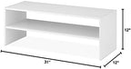 Whitmor Stackable 31" Extra Wide 2-Shelf Storage Organizer, White - Image 3