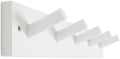 SKOLOO Coat Rack Wall Mount 17 inch, 5 Hooks, Bamboo, Shaker Style, White by SKOLOO