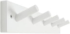 SKOLOO Coat Rack Wall Mount 17 inch, 5 Hooks, Bamboo, Shaker Style, White by SKOLOO