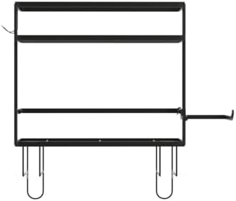 Godboat 2-Tier Over Toilet Storage Shelf, Wall-Mount with 2 Hook/Paper Rack - Image 4