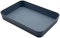 Desktop Storage Organizer Valet Tray - Makeup Organizer for Watch Wallet Phone Keys Perfume, Square Catchall Tray for Kitchen Counter Vanity Bathroom Living Room|Blue by FXLKHERS