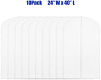 Simple Houseware 40-Inch Clear Garment Bags with Zipper, 10 Pack - Image 6