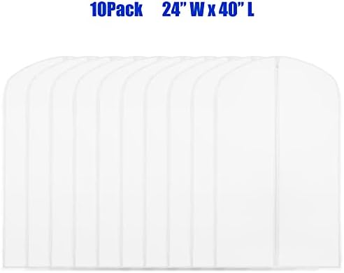 Simple Houseware 40-Inch Clear Garment Bags with Zipper, 10 Pack - Image 6