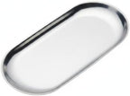 Oval Serving Tray, Stainless Steel Catchall for Keys Jewelry Snacks, Decorative Organizer for Vanity Entryway (1 PC) by Unknown