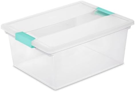 Sterilite Clip Box, Stackable Clear Plastic Bins- Deep, 8-Pack by Sterilite