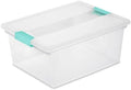 Sterilite Clip Box, Stackable Clear Plastic Bins- Deep, 12-Pack by Sterilite