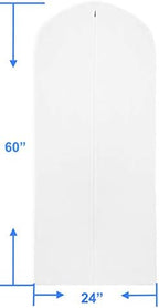 Simple Houseware 60-Inch Clear Garment Bags with Zipper, 6 Pack - Image 2