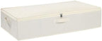 Underbed Storage Organizers,Beige,1 Pack,23.6x11.8x5.9 Inch by YheenLf