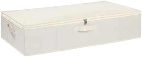 Underbed Storage Organizers,Beige,1 Pack,23.6x11.8x5.9 Inch by YheenLf