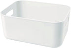 Set Of 6 Plastic Storage Bins,Versatile Kitchen Pantry Organization and Storage,for Plastic Storage Container Under Bed,Under Sink Bathroom Organizer (White, 6 Pack Small by Amyup