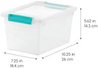 IRIS USA Storage Bins with Lids |Made in USA| 4 Qt - (6-Pack) - Clear - Image 2
