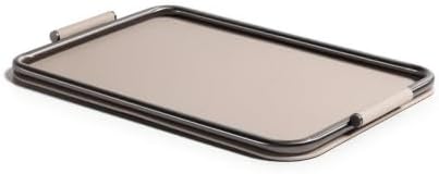 Metal Decorative Tray with Metal Frame Catchall Tray with Handles Decorative Tabletop Organizer for Entryway, Color to 1, Small 44 26 4 CM by Unknown