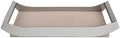 YIJU Synthetic Material Tray Rectangular Tray Catchall Tray Organizer with Raised Sides and Leather Textured Inset Suitable for Bedroom Vanity Coffee Table Office Desk, Beige, Small by YIJU