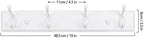 Badiano Heavy Duty Wooden Coat Rack, Wall-Mounted Organizer, 19 Inch, White - Image 6