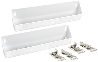Rev-A-Shelf 14" Tip-Out Plastic Sink Trays for Kitchen and Bathroom Base Cabinet, Pull Out Vanity Shelf Home Organizer, White, 6572-14-11-52 by Rev-A-Shelf
