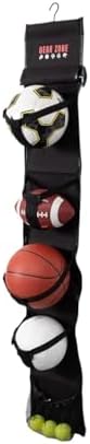 Hanging Sports Equipment Organizer | Multi-Purpose | Garage Sports Ball Storage | For Basketball Football Volleyball Tennis Soccer Biking | Toy Storage | Includes Hook & Pump by GearZoneSports