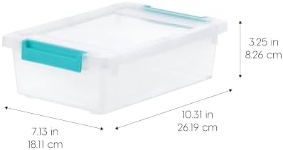IRIS USA Storage Bins with Lids |Made in USA| 2 Qt - (6-Pack) - Clear - Image 2