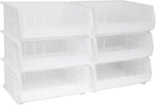 Akro-Mils 30250 AkroBins Plastic Storage Bins, 15"x16"x7", Clear, 6-Pack by Akro-Mils