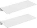 Danpoo 12 inch White Metal Floating Shelves for Wall Organizer & Storage, Display Shelves for Bathroom, Living Room, Kitchen, Bedroom(2-Pack) by Danpoo-ForYourHome