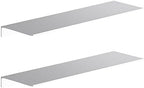 Danpoo 20 inch Metal Floating Shelves for Wall Organizer & Storage, Display Shelves for Bathroom, Living Room, Kitchen, Bedroom(Silver, 2-Pack) by Danpoo-ForYourHome