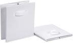 Amazon Basics Collapsible Fabric Storage Bins with Handles, Cube Organizer, 13"x13"x13", White, 6-Pack - Image 4