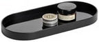 Oval Iron Decorative Tray, Black Metal Catchall for Entryway, Vanity, and Desk Organization by Unknown