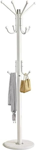 Kertnic Modern Coat Rack Freestanding with Natural Marble Base & Sturdy Metal Frame, 11 Hooks Hall Tree for Jackets, Hats, Bags, Entryway Organizer for Bedroom, Living Room, Closet (11 hooks-White) by Kertnic