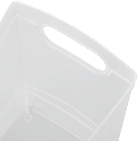 Modern Narrow Organizer Storage Bin, Clear Plastic Household Storage Container for Kitchen Pantry storage, Under Sink Bin, Bathroom/Laundry Room - Made In USA - 2 Pack (Narrow - 13” X 9” X 6”) - Image 5
