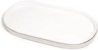 Ceramic Jewelry Dish, Perfume Vanity Tray, 7x4 Decorative Catch All Bowl for Trinket Key Ring, Small Bathroom Counter Tray, Soap Tray for Kitchen Sink (White) by HANKOR