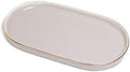 Ceramic Jewelry Dish, Perfume Vanity Tray, 7x4 Decorative Catch All Bowl for Trinket Key Ring, Small Bathroom Counter Tray, Soap Tray for Kitchen Sink (Grey) by HANKOR