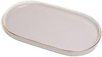 Ceramic Jewelry Dish, Perfume Vanity Tray, 7x4 Decorative Catch All Bowl for Trinket Key Ring, Small Bathroom Counter Tray, Soap Tray for Kitchen Sink (Grey) by HANKOR