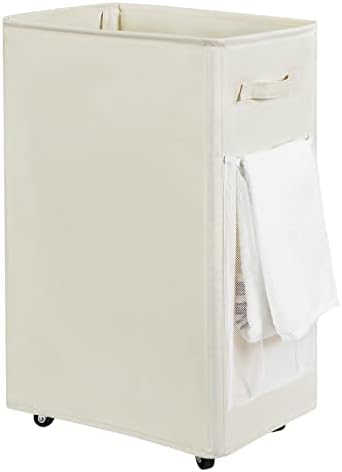 Chrislley Rolling Laundry Basket, 90L Foldable Laundry Hamper with Wheels by Chrislley