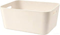 Set Of 2 Plastic Storage Bins,14.5x10.2x6.3 Inch Versatile Kitchen Pantry Organization and Storage,for Plastic Storage Container Under Bed,Under Sink Bathroom Organizer (Light grey, 2XL.) by Amyup