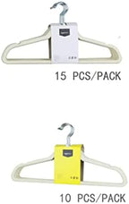 Amazon Basics Slim Velvet Non-Slip Space Saving Suit Clothes Hangers for Closet Organization, Ivory/Beige, 100-Pack - Image 4