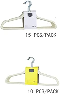Amazon Basics Slim Velvet Non-Slip Space Saving Suit Clothes Hangers for Closet Organization, Ivory/Beige, 100-Pack - Image 4