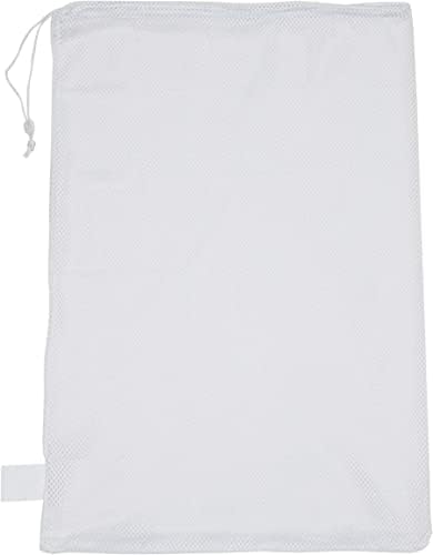 Champion Sports Mesh Equipment Bag – Heavy-Duty Nylon Drawstring Bag with Lock & ID Tag, Breathable Storage Sack for Balls, Swim Gear, Laundry & Toys, Multiple Sizes & Colors by ChampionSports