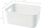 Set Of 6 Plastic Storage Bins,Versatile Kitchen Pantry Organization and Storage,for Plastic Storage Container Under Bed,Under Sink Bathroom Organizer (White, 6 Pack Small - Image 7