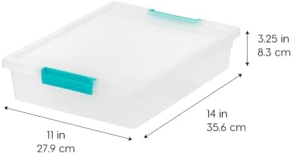 IRIS USA Storage Bins with Lids |Made in USA| 6 Qt - (4-Pack) - Clear - Image 2