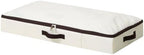 AMJ 4" Foldable Underbed Storage Closet Organizers and storage bins, Under Bed Garment Storage Bins, Folding & Washable, Soft Zip Lid, Beige by OrderlyhomeBoundlesslove