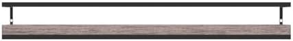 Meangood Floating Shelves Wall Mounted Set of 2, Rustic Wood Wall Storage Shelves for Bedroom,Living Room,Bathroom, Kitchen Brown - Image 5