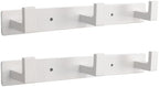 Coat Rack, Heavy Duty Stainless Steel 3 Tri Coat Hook Hanger, Wall Mounted Wall Hooks, Rustic Clothes Hook/Key Hook Rail for Bathroom Kitchen Entryway(2 Pack, 3 Hook White) by Vanloory