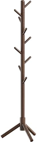 Simple Houseware Wooden Coat Rack Stand, Hall Tree with 9 Hooks, Walnut - Image 7